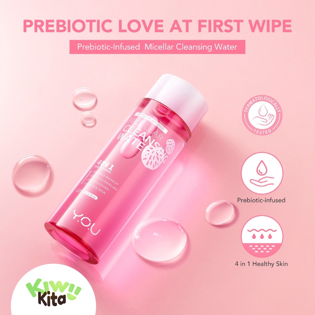 KIWI KITA-YOU Prebiotic-Infused Micellar Cleansing Water | Pembersih Make Up 50ml