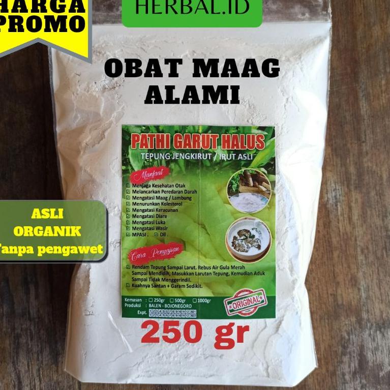 

L94 tepung garut 250gr / pati garut / arrowroot / arrowroot powder / tepung garut / pati asam lambung / pati garut /tepung pati garut/jengkirut/irut PRODUK KEREN つ