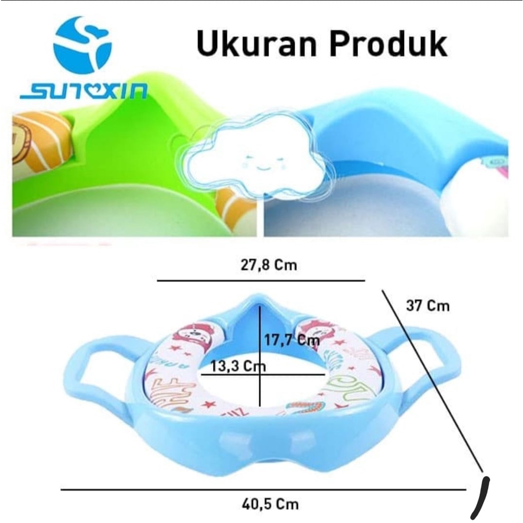 Potty Seat Dudukan Toilet Anak Dengan Handle - Toilet Training Anak - Bantal Closet Empuk