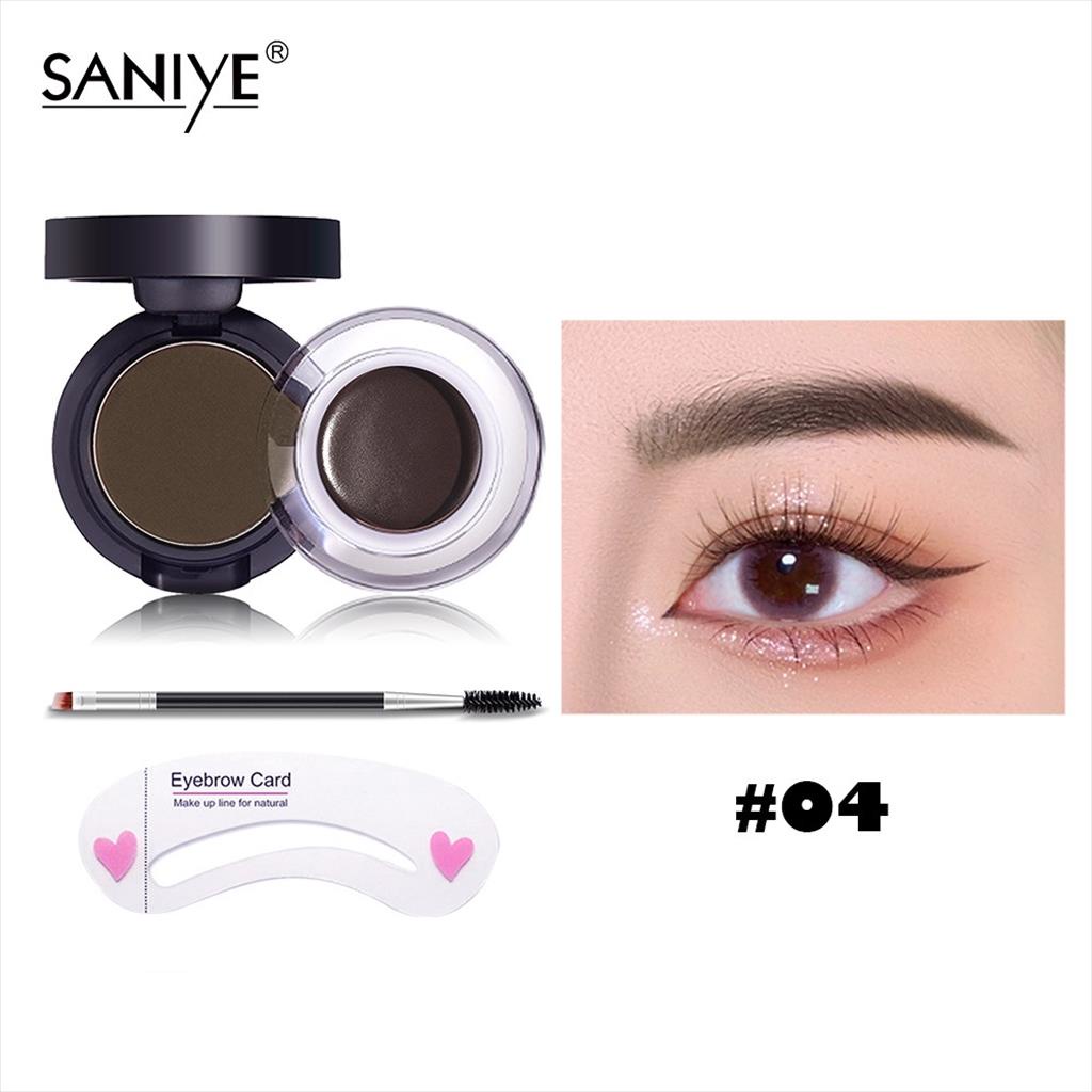 SANIYE 2IN1 EYEBROW POWDER &amp; GEL WATERPROOF LONG LASTING WITH BRUSH FREE CETAKAN ALIS