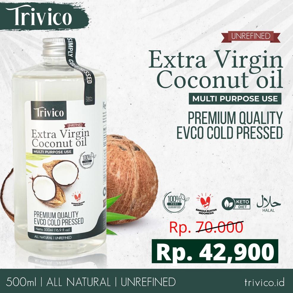 

[F87] TRIVICO VCO PREMIUM / EVCO Virgin Coconut OIL 500ML / MINYAK KELAPA MURNI 100% / COCONUT OIL - 500 ML