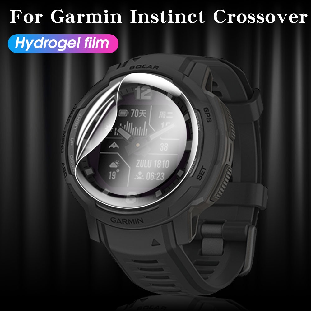 Film Pelindung Jam Tangan Anti Sidik Jari Watch Hydrogel Film Untuk Garmin Instinct Crossover HD Tempered Film Full Coverage Screen Film Smart Watch Front Film