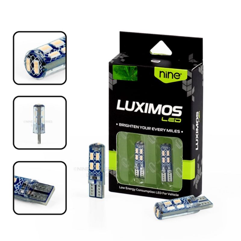 LAMPU LED T10 JELY SB3 10 TITIK LUXIMOS NINE SEIN,SENJA,PLAT NOMOR MOTOR DAN MOBIL