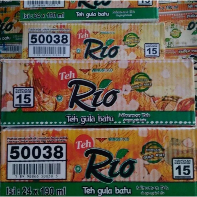 

Minuman Gelas Teh Rio Cup Rasa Gula Batu