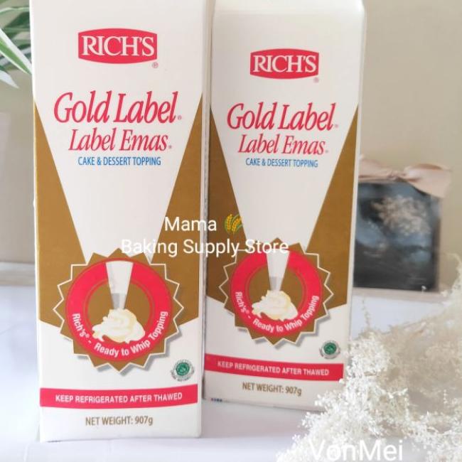 

✾ RICH'S RICH RICHS GOLD WHIPPING CREAM KRIM TOPPING ✶