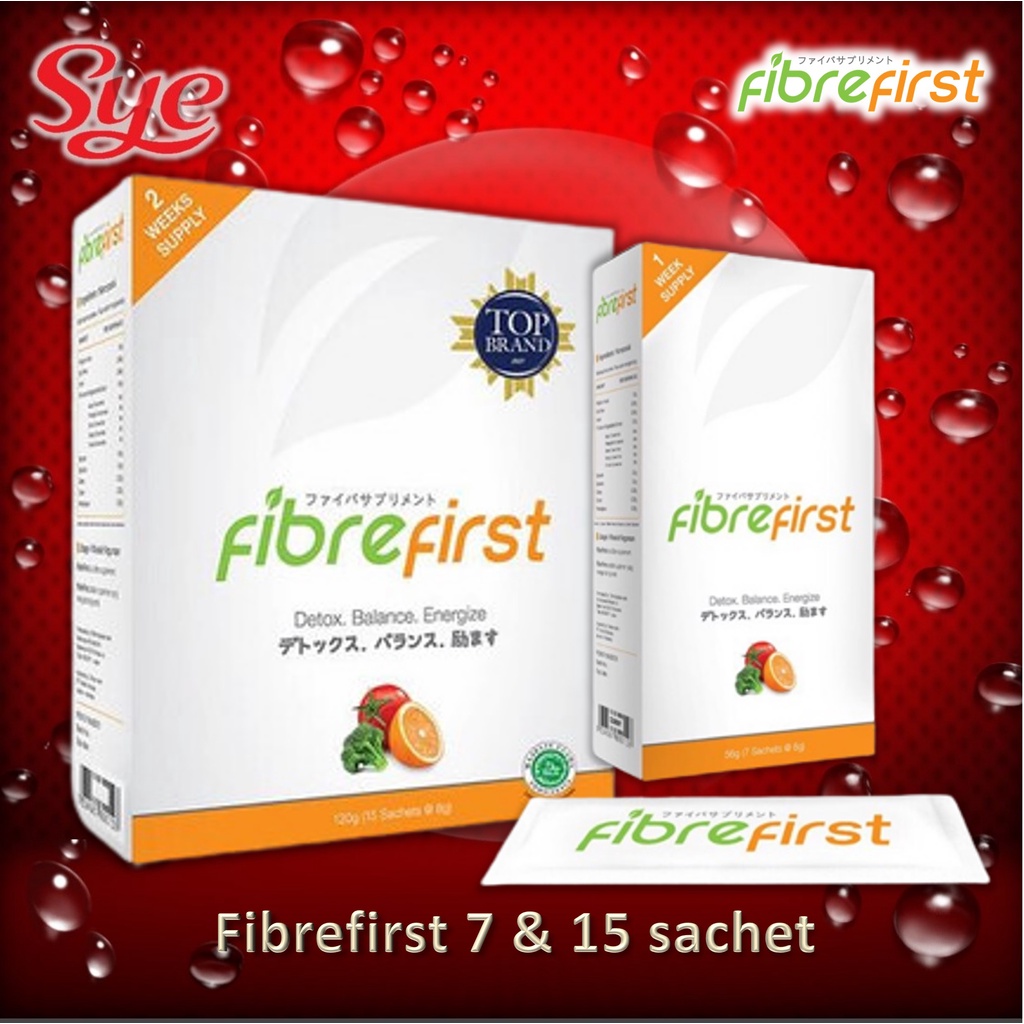 BPOM FIBREFIRST ISI 7 &amp; 15 SACHET / MINUMAN DIET / DIET &amp; DETOX FIBRE FIRST / SYE