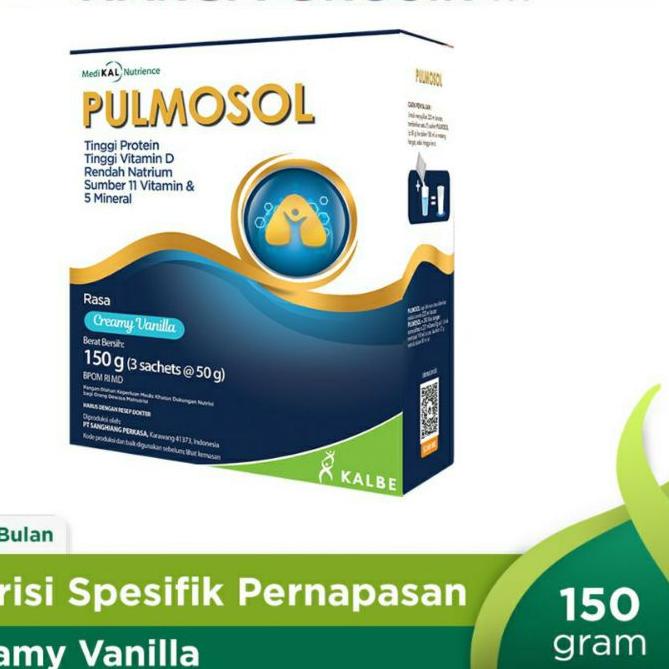 

☇ SUSU PULMOSOL UNTUK PERNAFASAN PARU-PARU 150gr ➸