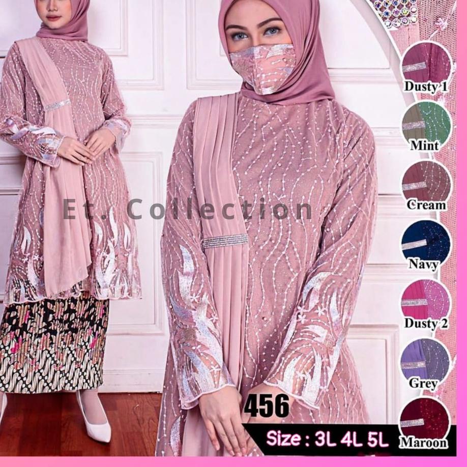 [COD] Kebaya Tunik Selendang Jumbo - Dress Pesta - Kebaya Modern ( Hijab) Limited 