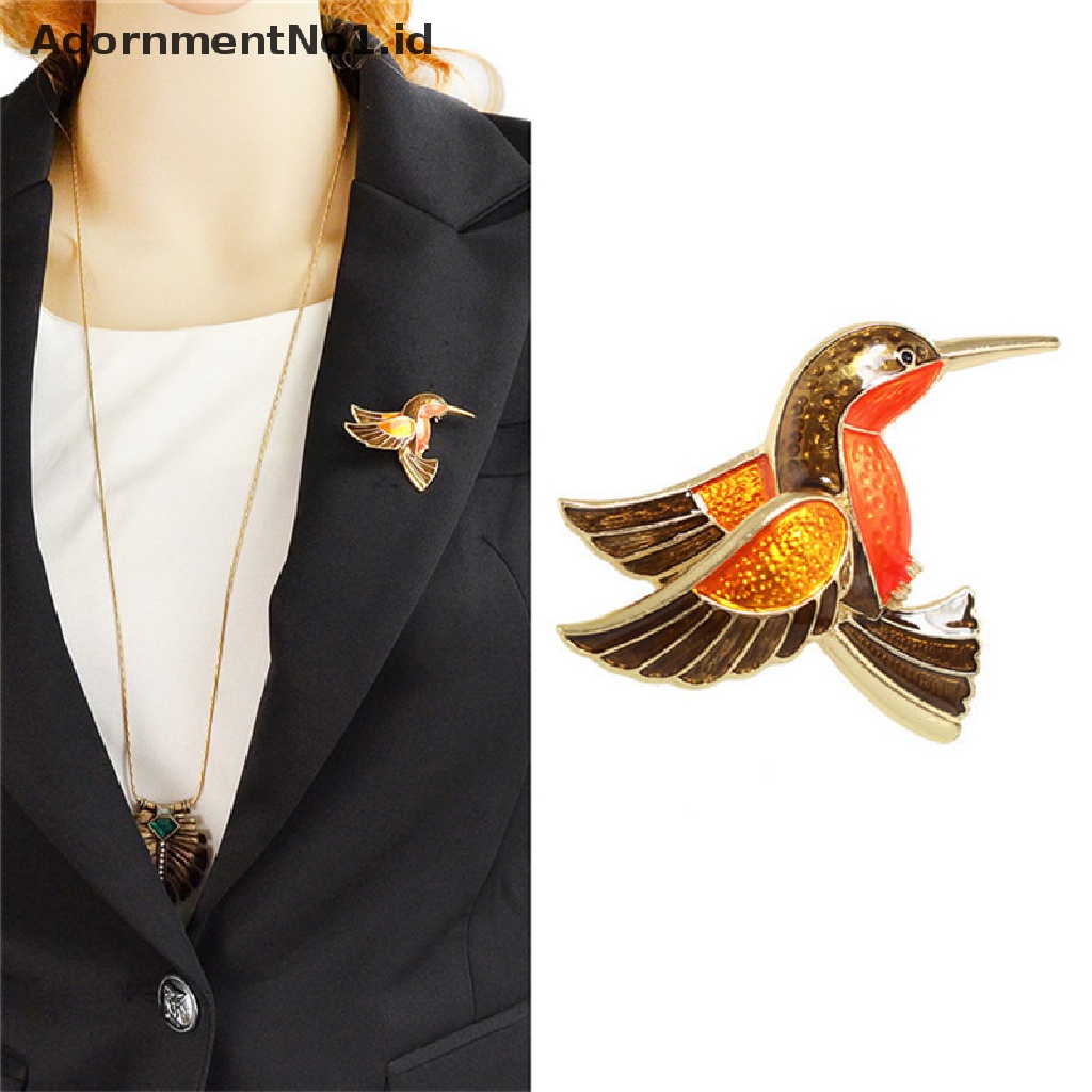 [AdornmentNo1] Enamel Burung Bros Pin Lady Klasik Aksesoris Fashion Setelan Sweater Decor [ID]