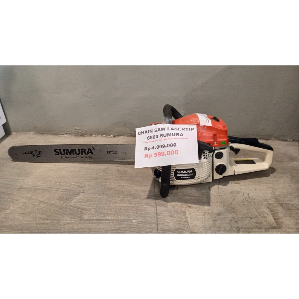OBRAL EX DISPLAY SUMURA Chainsaw Lasertip Gergaji Pohon Rantai 22 Inch CS6500S SUMURA