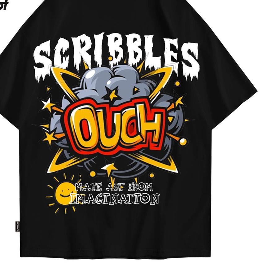 ➫ Workout Stretwear x Scribbles Kaos Oversize Original Workout Basic Hurted ➷