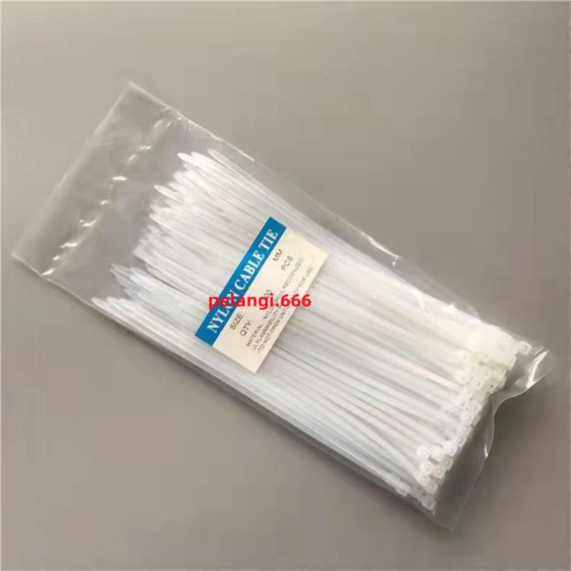Kabel ties/kabel tis/cable tis 2.5* 100mm (10cm) hitam putih warna warni isi 100pcs