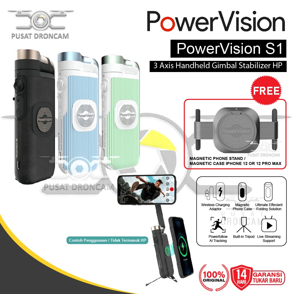 PowerVision S1 3 Axis Handheld Gimbal Stabilizer HP Power Vision