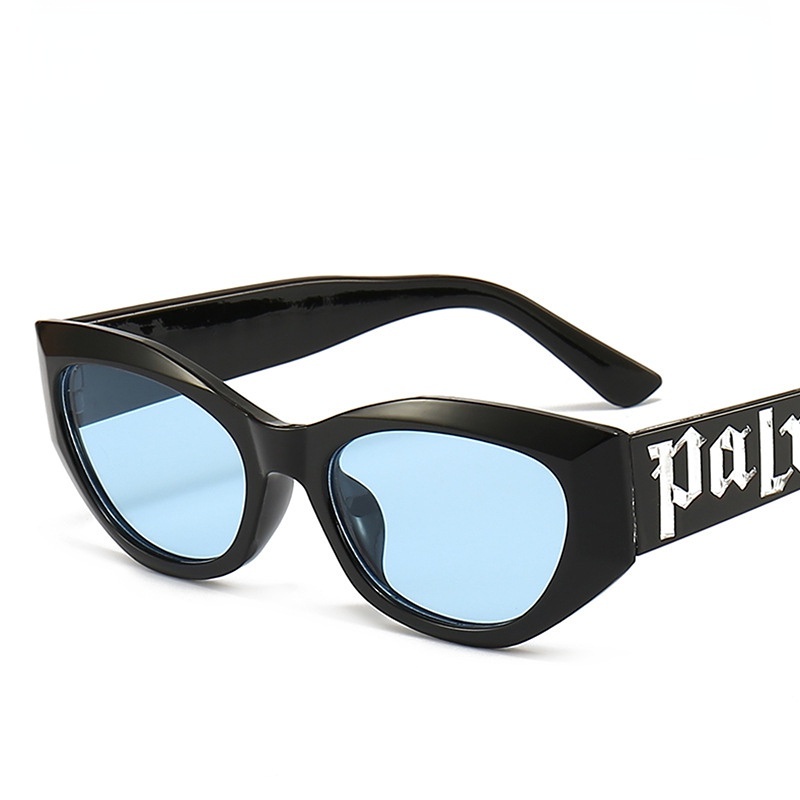 Kacamata Fashion Alfabet Punk Kacamata Hitam Hip Hop Mata Kucing Eropa Dan Amerika Ins Street Shot Sunglasses