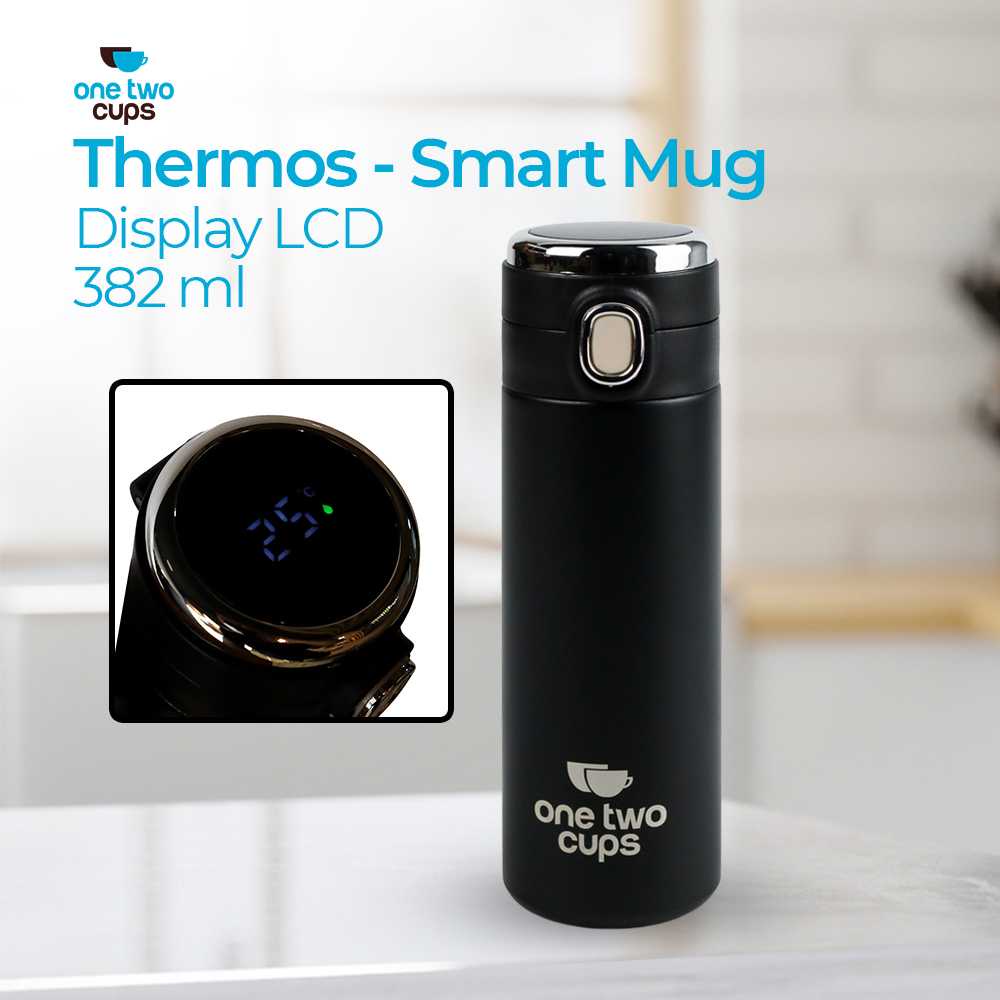 One Two Cups Botol Minum Thermos Suhu LCD Smart Mug 382ml - OTC002