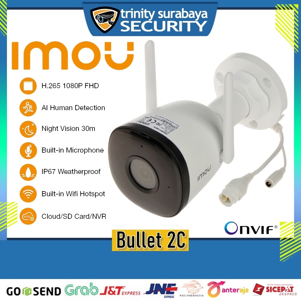 Wifi Camera CCTV IMOU Bullet 2C 1080P