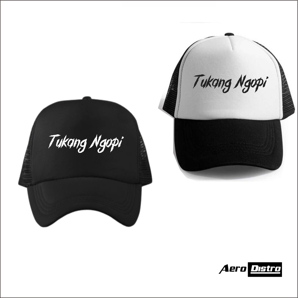 Aerodistro - Topi Trucker Tukang Ngopi/Topi Jaring Tukang Ngopi/Topi Tukang Ngopi