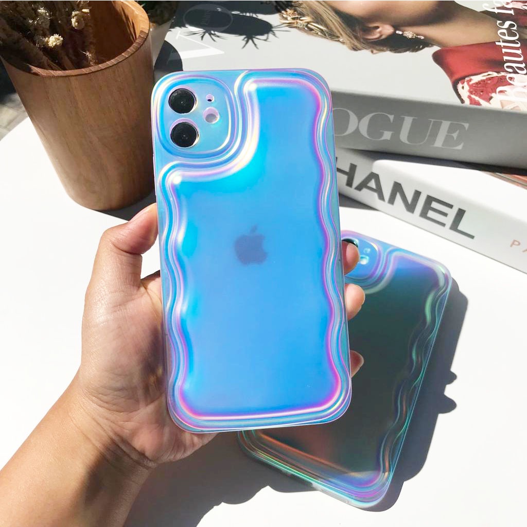 Hologram Wave case iphone 7 8 plus x xs xr max 11 12 13 14 pro max