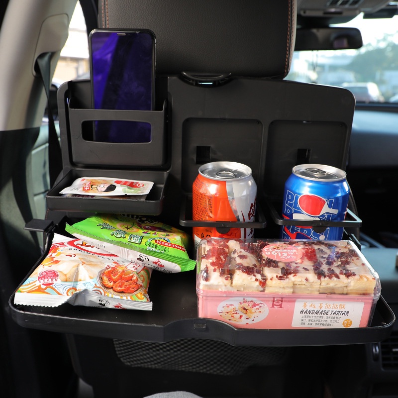 Sandaran Kursi Mobil Gantung Nampan Makan Auto Back Seat Bracket Auto Storage Accessories Multifungsi Kreatif Back Rear Seat Holder Universal Makanan Minum Foldable Storage Shelf