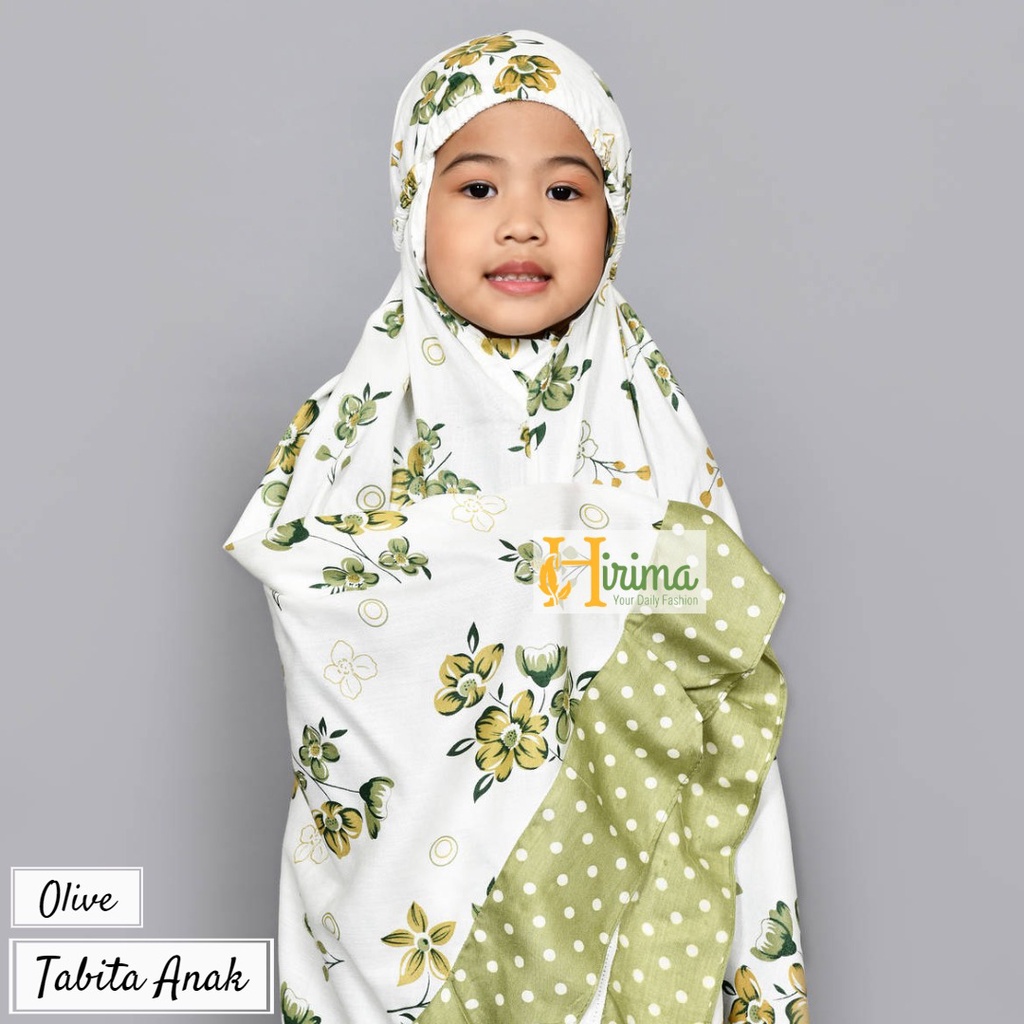 mukena anak motif ukuran batita hingga remaja rayon adem