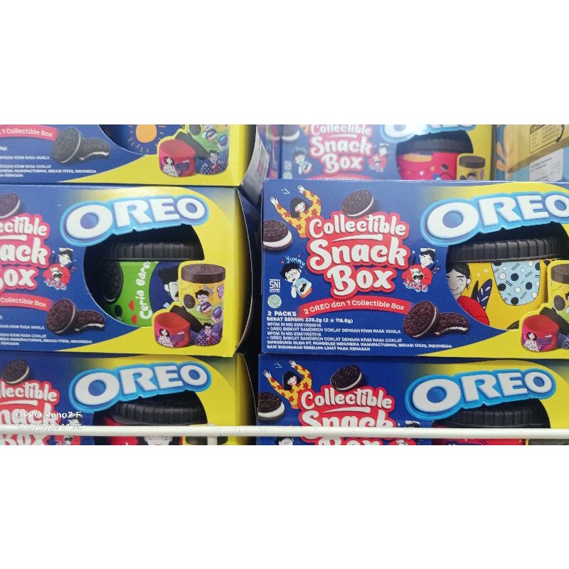 OREO BENTO Vanila &amp; Coklat Bento (2x119,5gr) + Collectible Snack Box