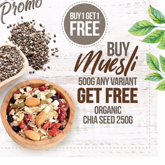 

☺ Buy 1 Get 1 Free, Buy Muesli Get Free Organic Chia Seed 250gr ❉