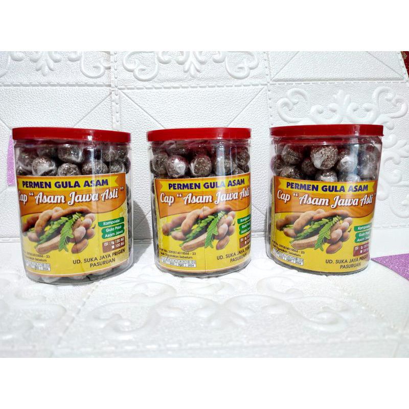 

permen asem gula jawa asli isi 120pcs/toples