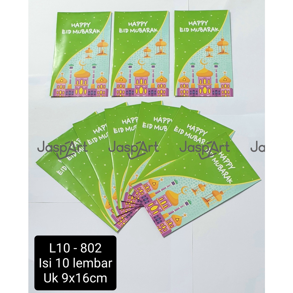 AMPLOP LEBARAN IDUL FITRI ANGPAO LEBARAN IDUL FITRI UKURAN PANJANG ISI 10 MURAH READY STOCK