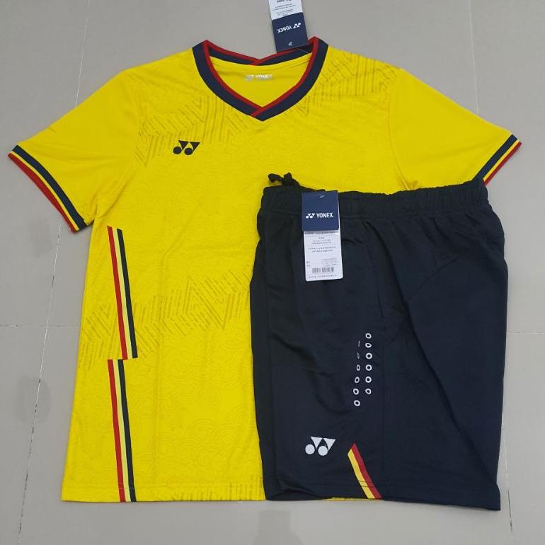 CUCI GUDANG Y87 Y6096 KUNING BAJU+CELANA BADMINTON YONEX IMPORT KAOS BULUTANGKIS KAOS OLAHRAGA ⇗