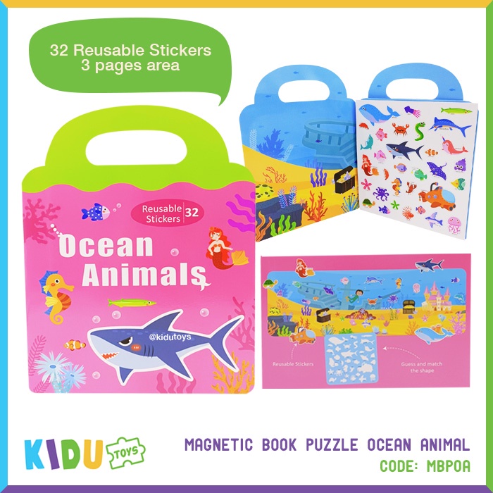 Mainan Edukasi Buku Belajar Magnetic Anak Magnetic Book Puzzle Kidu Toys