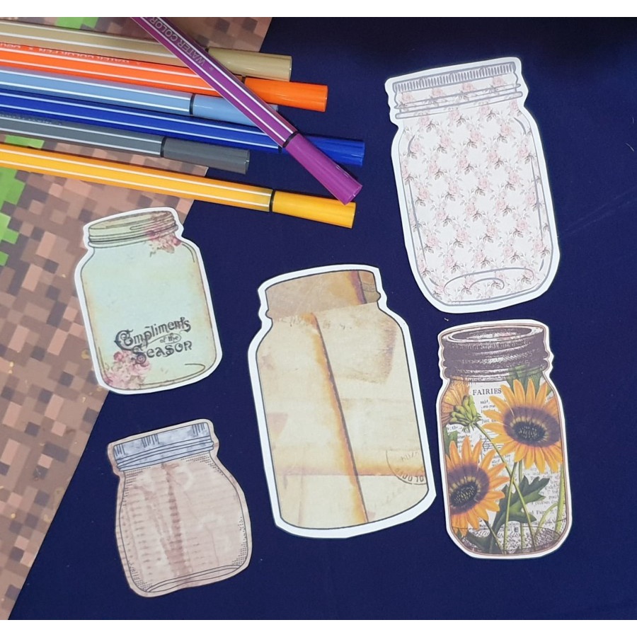 Journaling Deco - Vintage Jar Sticker VJ-02 (10pcs)