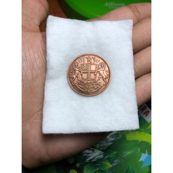 Koin One Quarter Anna 1858