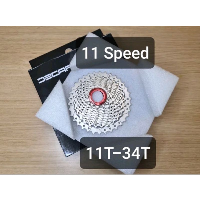 LENGKAP DECAF SPROCKET 11SP 11T- 32T / 34T / 36T GEAR 11 SP CASSETTE 11 SPEED SPROCKETS COMPATIBLE SHIMANO SEPEDA ROADBIKE BALAP ROAD BIKE SELI LIPAT MTB 11 - 32 / 34 / 36 T