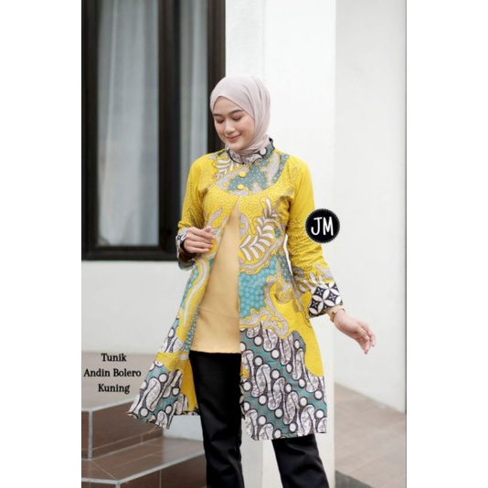 BATIK TUNIK SHIBORI JUMPUTAN TERBARU size S-3L / HRB026 YELBOR NAVBOR / BIRU PUTIH / ORIGINAL..