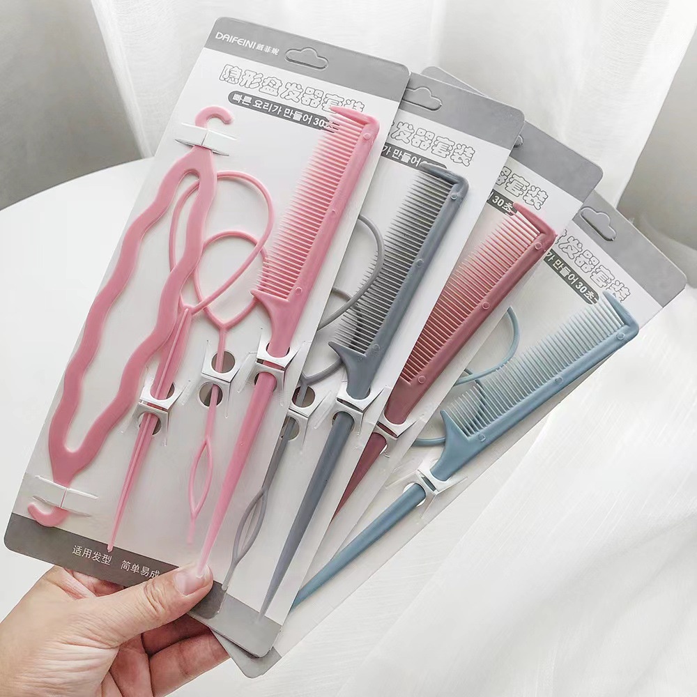 Mysterygirl - Hiasan rambut / Set Alat Styling Rambut Kepang / 1 paket Alat Sanggul Rambut / Set Sisir dan Style Rambut Salon