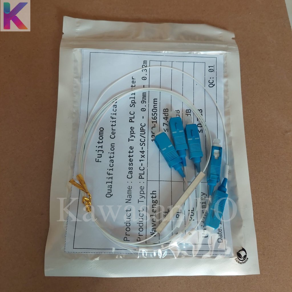 Passive Splitter 1:4 SC UPC Pendek / PLC Splitter Micro 1:4 SC UPC /Fiber Optik/FO FTTH