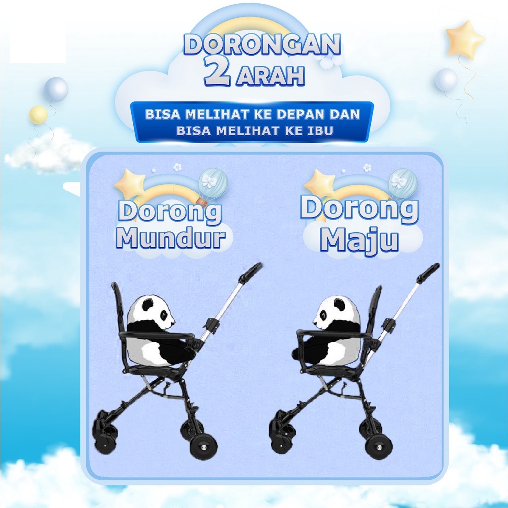 FULL SET Kereta Dorong Bayi 2 ARAH / Stroller Baby Q1 Travel