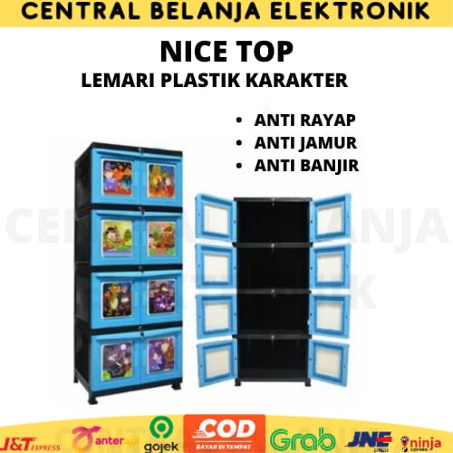 Lemari susun plastik  nice top / lemari plastik 4 susun/ lemari plastik 3 susun