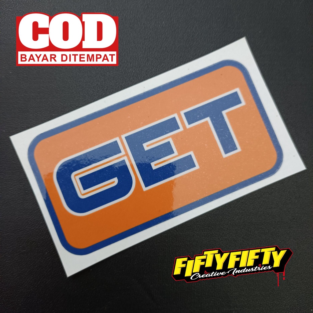 Stiker Print Cut GET Stiker Printing Laminasi Glossy Stiker Motor Mobil Helm Sudah Membentuk Pola Desain