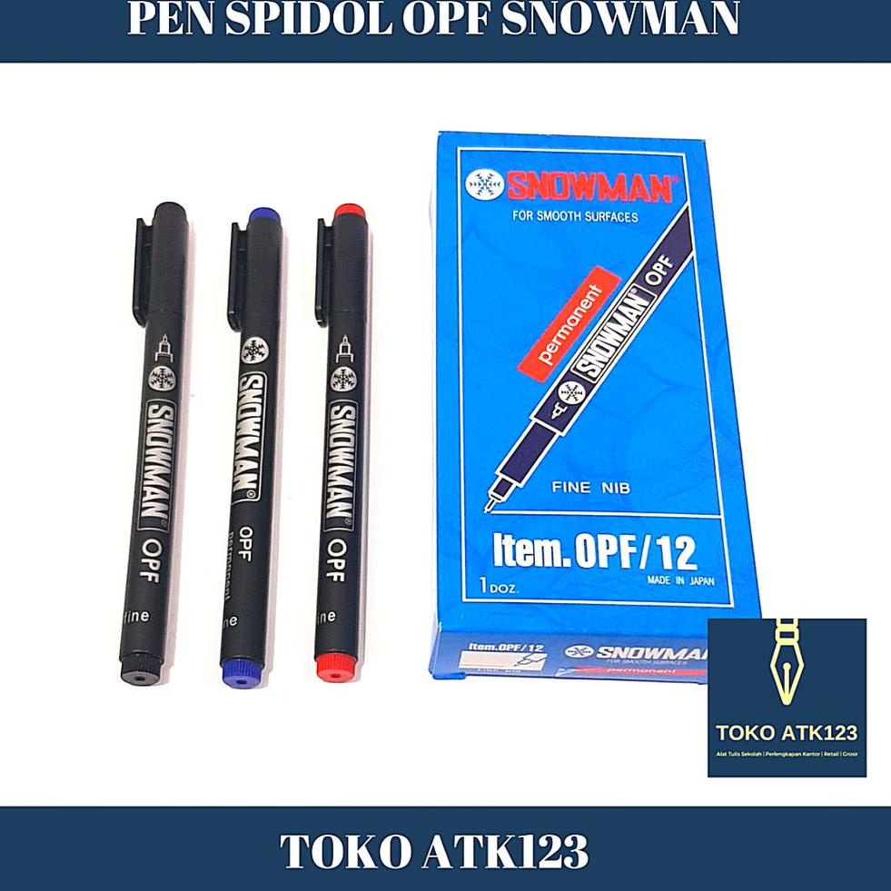 

M30 Spidol Pen Permanent / OPF / OHP Fine Tip Snowman PRODUK TREND →