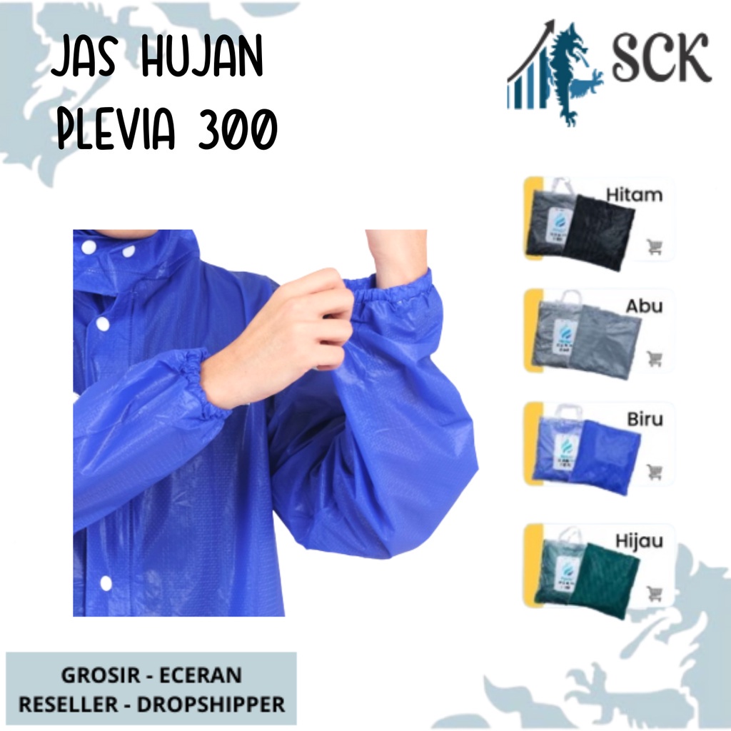 Jas Hujan PLEVIA 300 Bahan Carbon Berkualitas / Setelan Mantol Pria Wanita / Mantel Dewasa - sckmenwear GROSIR