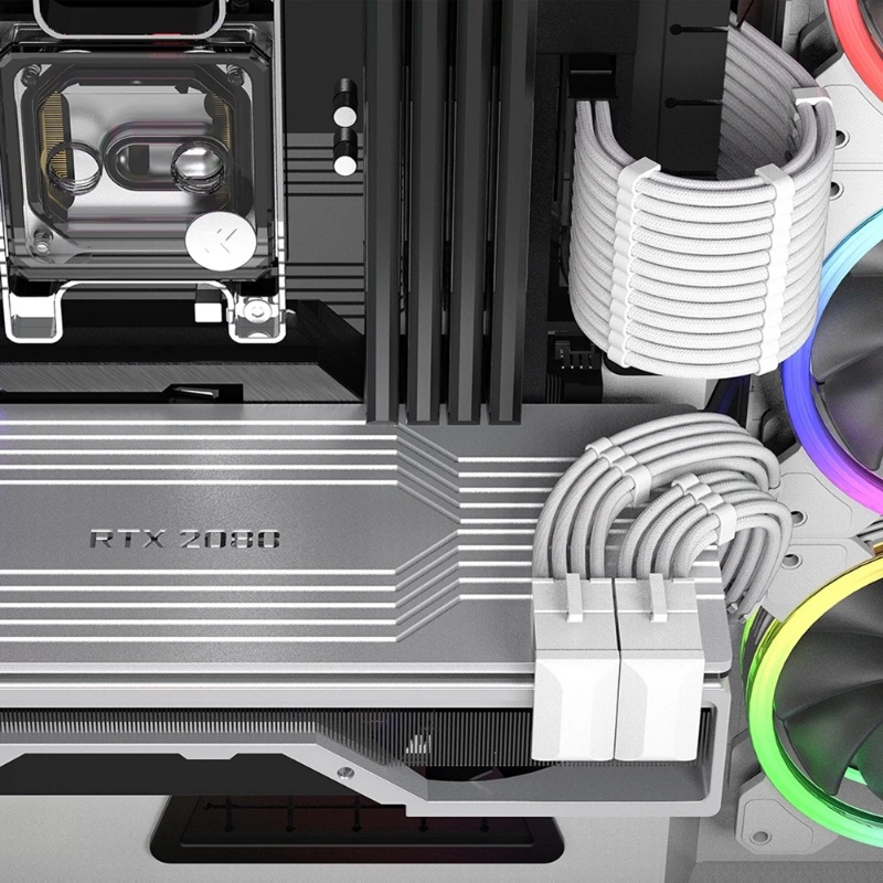 Graphics Card ATX 8Pin Female To 8Pin Male Adaptor 180derajat/konektor Power Steering GPU Kartu Video