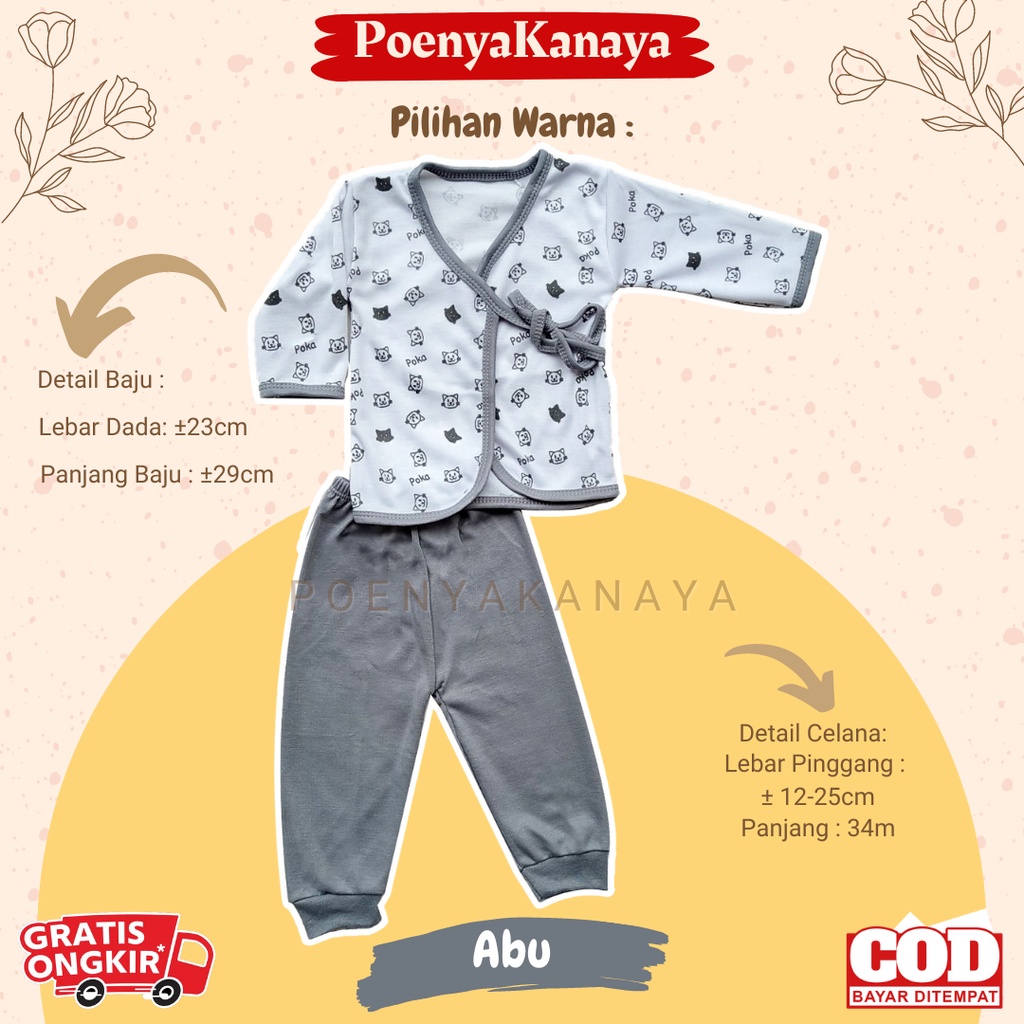 Setelan Baju Bayi Lengan PANJANG Celana Panjang KIMONO 0-6 Bulan SPY127