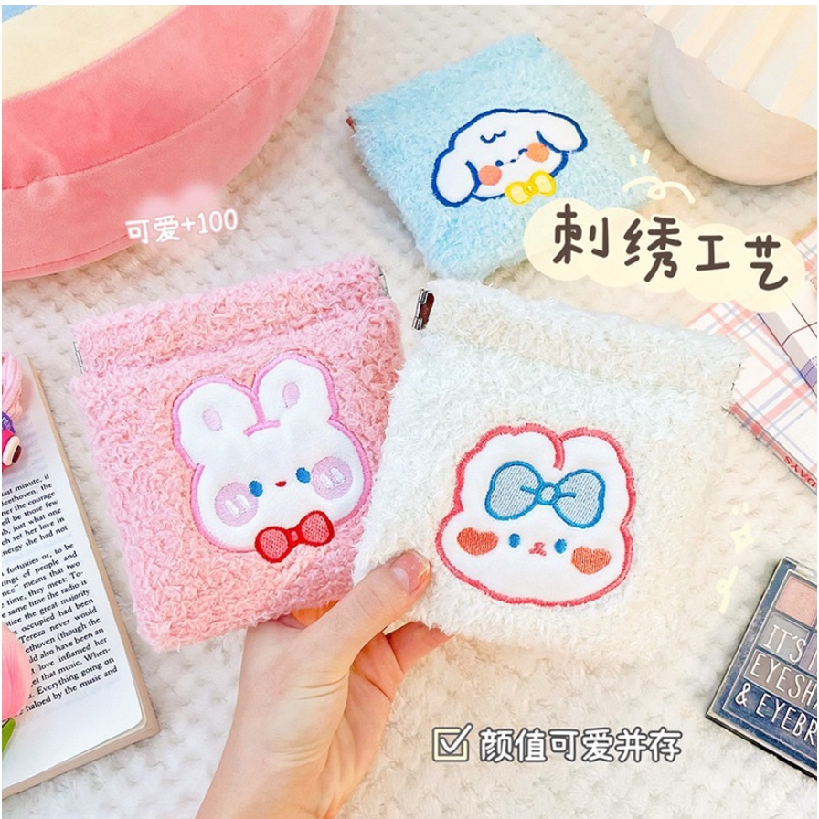 DOMPET KOIN BULU MOTIF BERUANG KELINCI BEBEK LUCU / MINI KOREAN WALLET / TRAVELLING POUCH TISU / TEMPAT PEMBALUT WANITA MINI TRAVEL SIZE / MAKE UP POUCH TISSUE / TAS KOSMETIK / ORGANIZER COSMETIC BAG / MINI TOAST WALLET/ SANO DOMPET KARTU/ANNE MINI WALLET