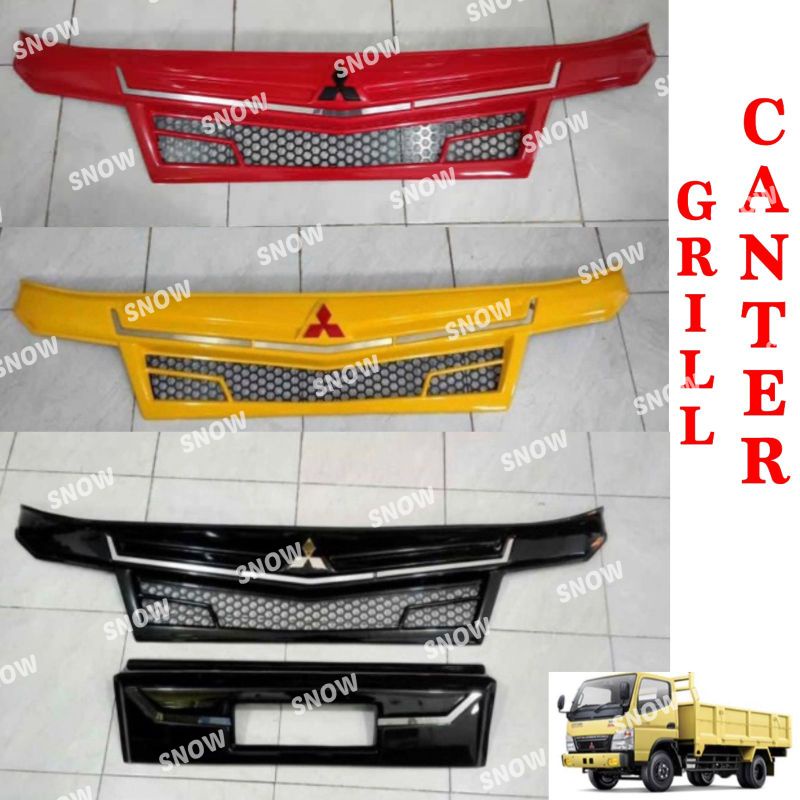 Grill Bumper Cover Depan Mitsubishi Canter Hitam Kuning Merah