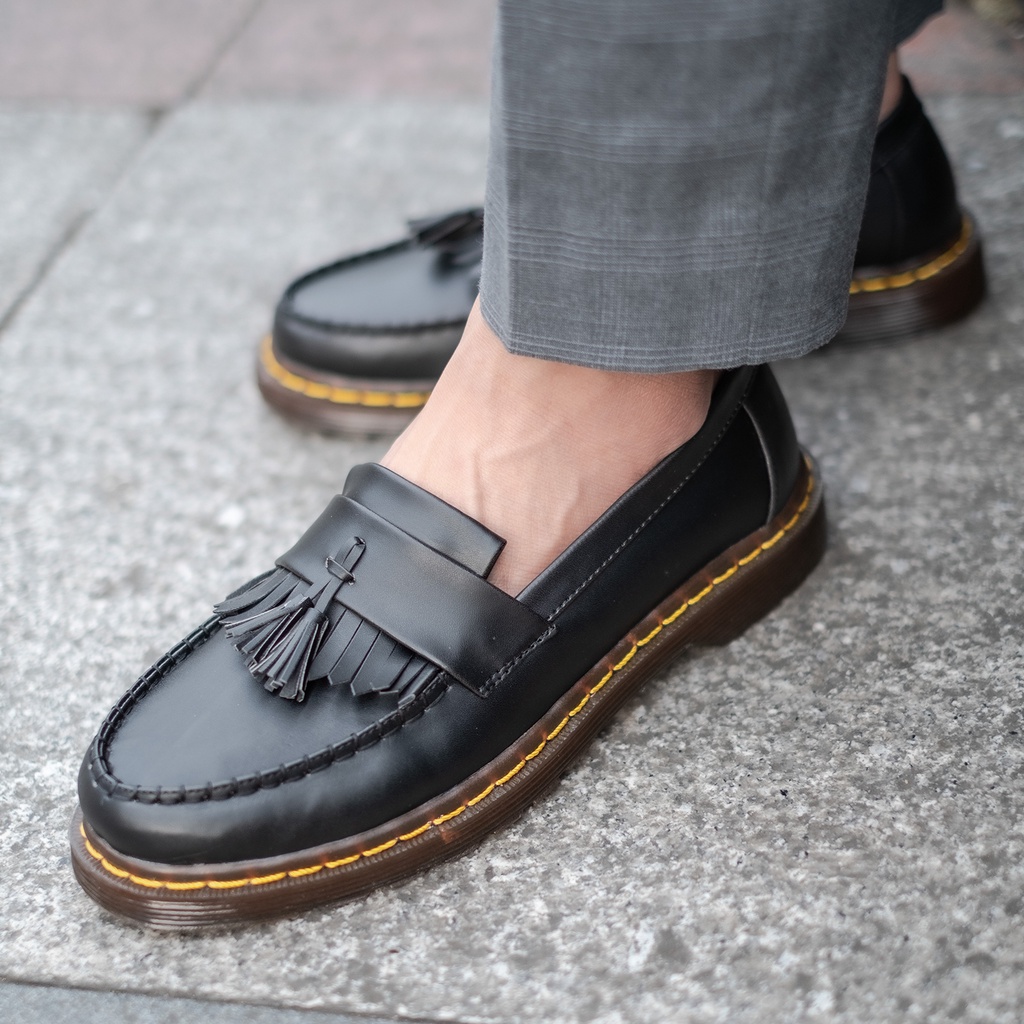 ZIGGY BLACK |ManNeedMe x Jack| Sepatu Loafers Pria / Wanita Formal Slip On UNISEX ORIGINAL