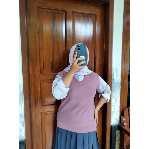 VEST ROMPI RAJUT KNIT 12 GET//ROMPI RAJUT WANITA/PRIA SEARAGAM SEKOLAH POLOS