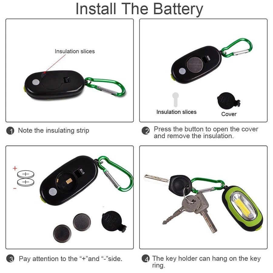 Mini Handy COB Keychain Torch 3mode Pencahayaan Senter Obor Tahan Air Senter LED Outdoor Portable