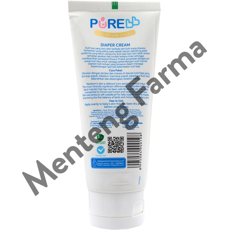 Pure Baby Diaper Cream 100 Gram - Krim Pelindung Kulit Bayi Area Nappy