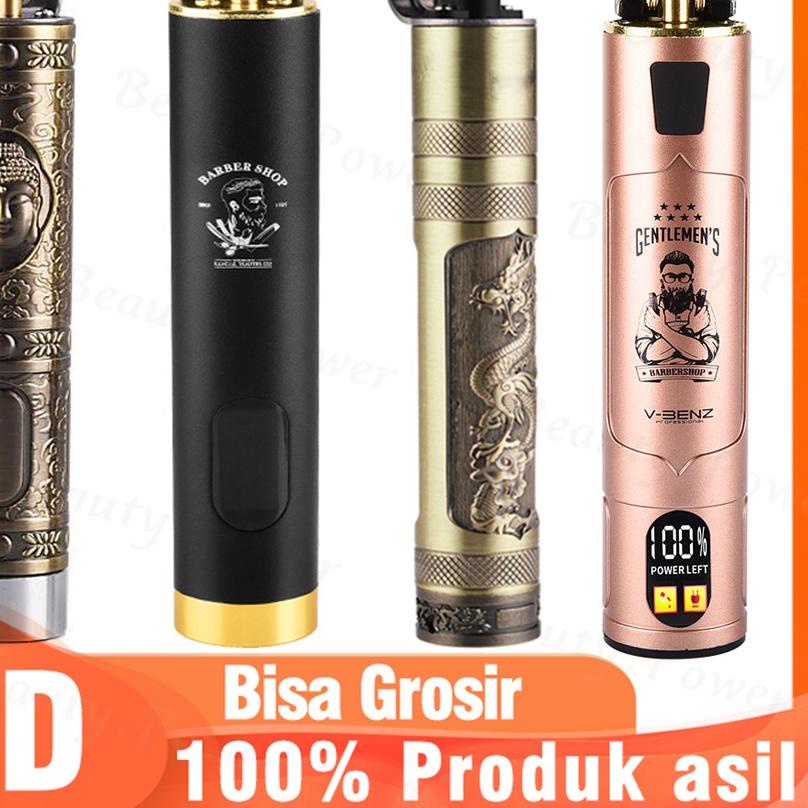 ✭ T9 Mesin Cukur Rambut Pria, Pemangkas Bulu Profesional 0Mm Dapat Diisi Ulang USB, Alat Ukir Jenggo